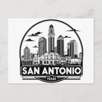 San Antonio Texas Skyline Postkarte
