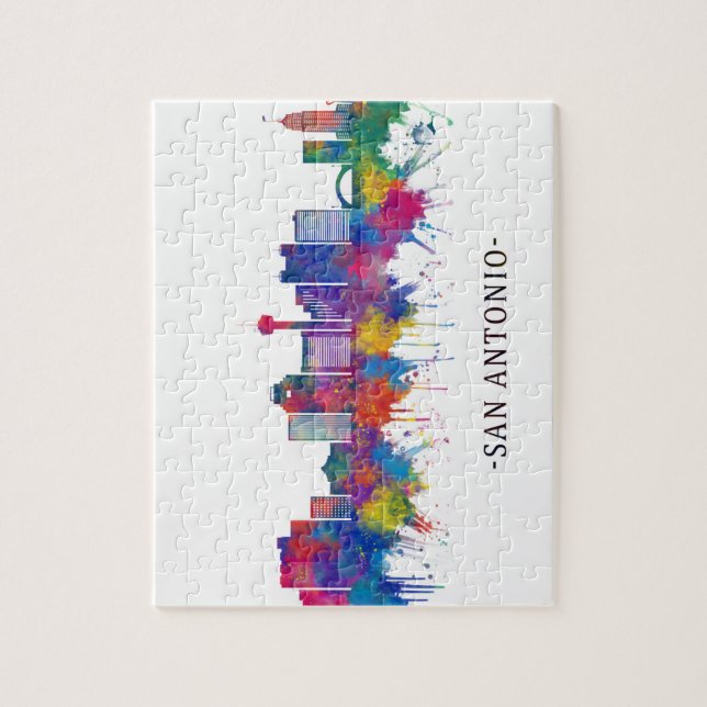 San Antonio Texas Skyline Puzzle (Vertikal)