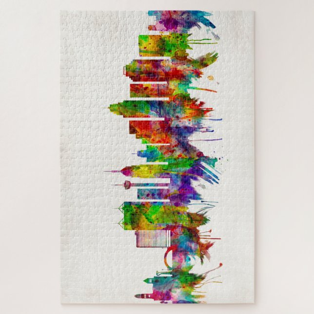 San Antonio Texas Skyline Puzzle (Vertikal)