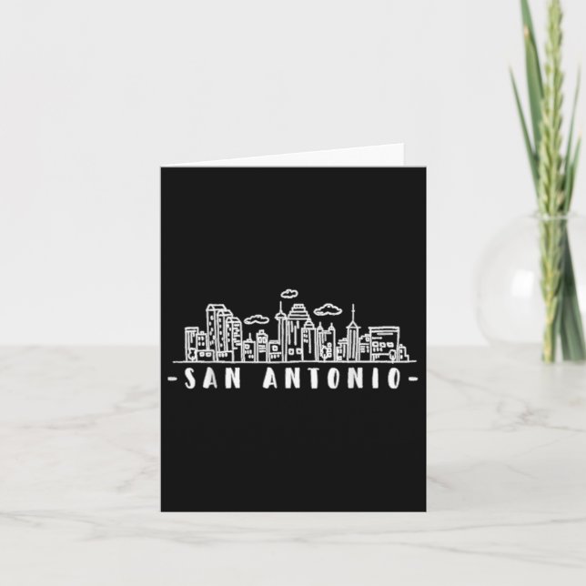 San Antonio Texas Skyline Tx Pride Karte (Vorderseite)