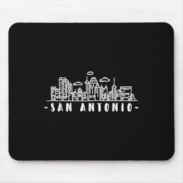 San Antonio Texas Skyline Tx Pride Mousepad (Vorne)