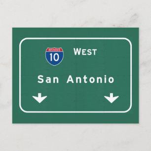 San Antonio Texas tx Interstate Highway Freeway : Postkarte