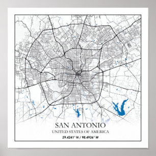 San Antonio Texas USA City Travel Poster