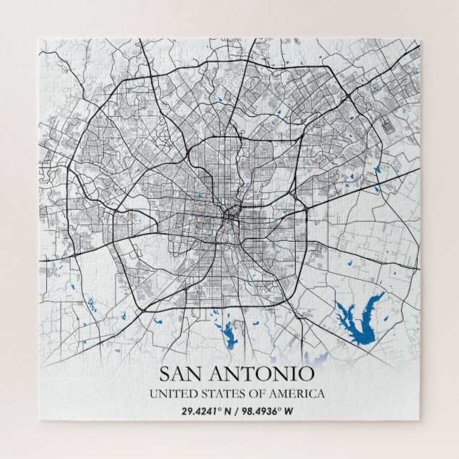 San Antonio Texas USA City Travel Puzzle (Vertikal)
