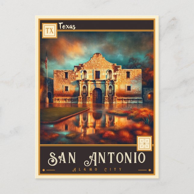 San Antonio, Texas | VINTAG Postkarte (Vorderseite)