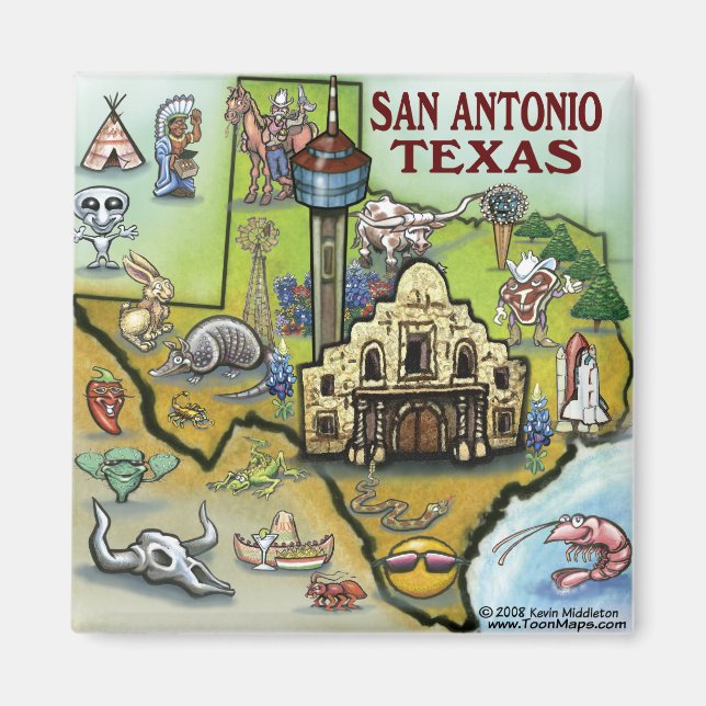 San Antonio TX Magnet (Vorne)