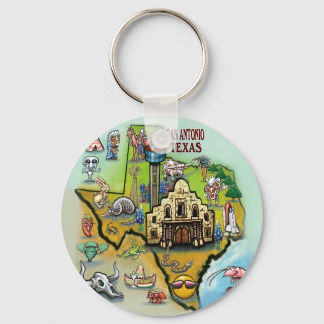 San Antonio TX Schlüsselanhänger (Vorderseite)