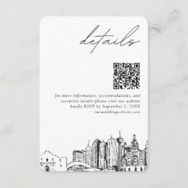 San Antonio Wedding Modern Details QR Code Begleitkarte