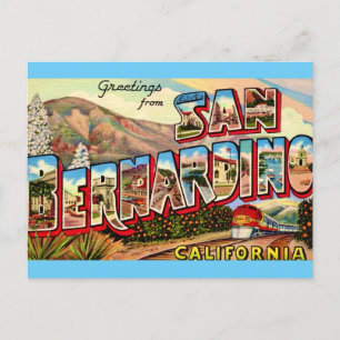 San Bernardino CA Gruß Postkarte