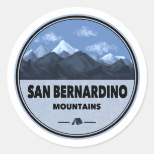 San Bernardino Camping Runder Aufkleber