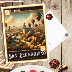 San Bernardino, Kalifornien Vintage-Postkarte Postkarte