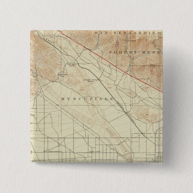 San Bernardino Viereck mit San Andreas-Rift Button (Vorderseite)