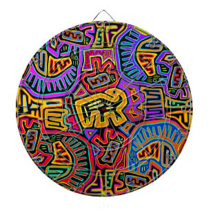 San Blas Insel Mola Collage Dartscheibe