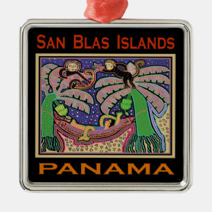 San Blas Inseln Panama Mola Ornament Aus Metall