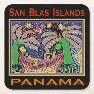 San Blas Inseln Panama Mola Rechteckiger Pappuntersetzer