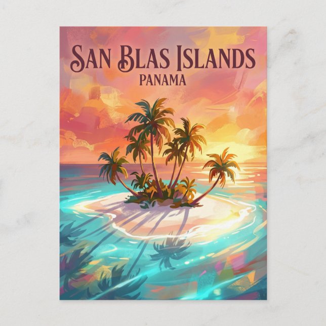 San-Blas-Inseln Panama Postkarte (Vorderseite)