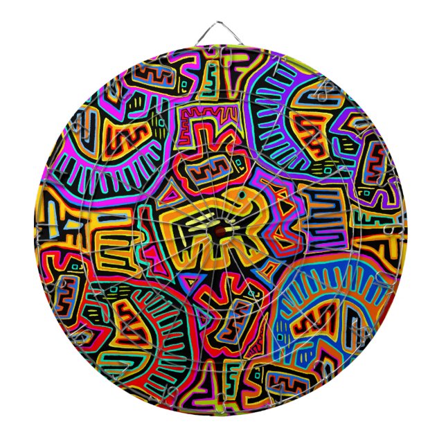 San Blas Island Mola Collage Dartscheibe (vorne)