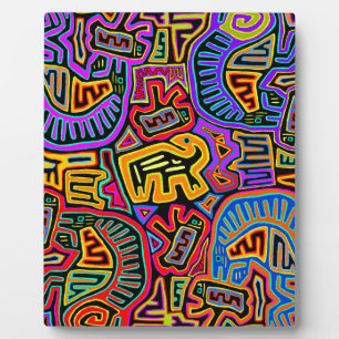 San Blas Island Mola Collage Fotoplatte