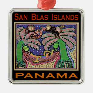 San Blas Islands Panama Mola Ornament Aus Metall