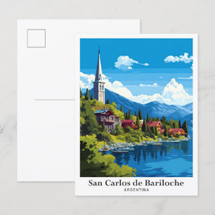San Carlos de Bariloche Argentinien Kunst Reise Postkarte