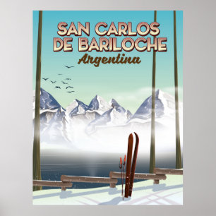 San Carlos de Bariloche Skireiseplakat Poster