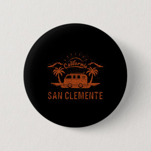 San Clemente, Ca Kalifornien Retro Vintage Surfen Button