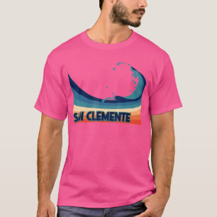 San Clemente California Retro Surf Segeln & Fische T-Shirt