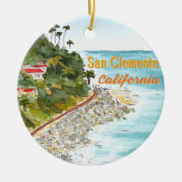 San Clemente California Schmuck Keramik Ornament