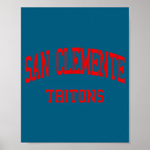 San Clemente High School HS San Clemente CA Retro Poster
