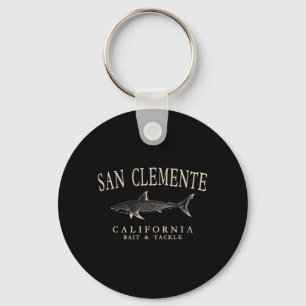 San Clemente Kalifornien Hai Elfenbein Kunst Vinta Schlüsselanhänger