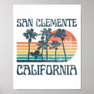 San Clemente Kalifornien Strand Sommerurlaub Vint Poster