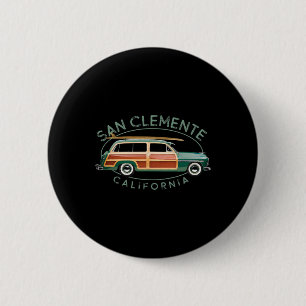 San Clemente Kalifornien Vintage Surfen Button
