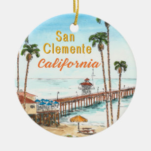 San Clemente Keramik California Keramik Ornament