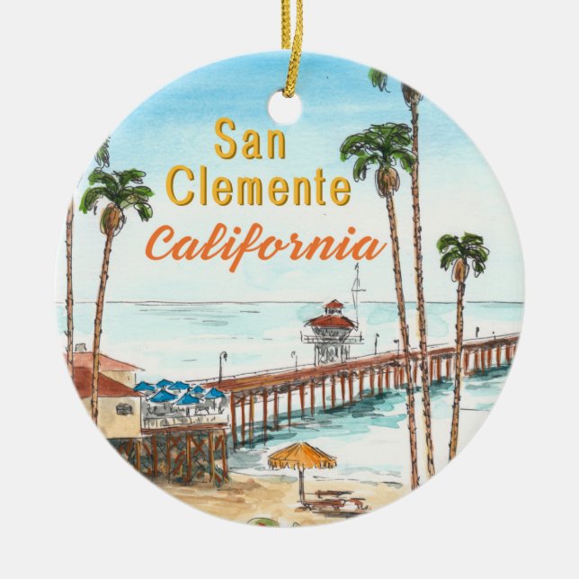 San Clemente Keramik California Keramik Ornament (Vorne)