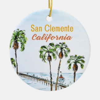 San Clemente Keramik-Ornament – Kalifornische Küst Keramik Ornament