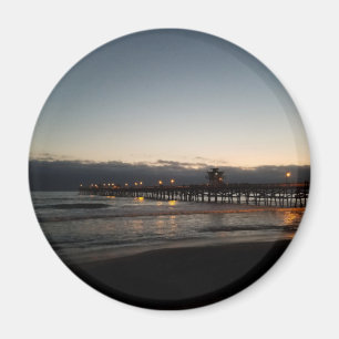 San Clemente Pier Nachtzeit Meer Kalifornien Magnet