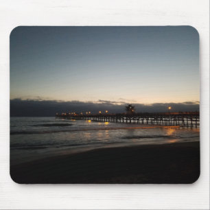 San Clemente Pier Nachtzeit Meer Kalifornien Mousepad