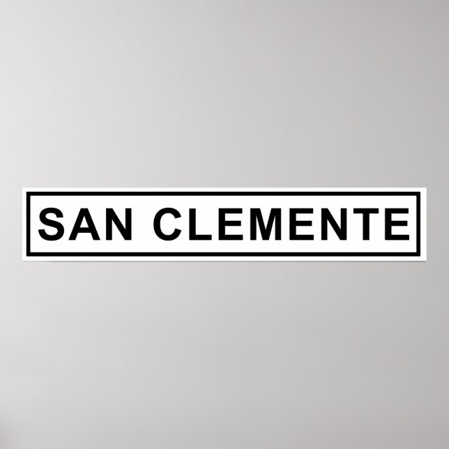 San Clemente Train Sign Poster (Vorne)