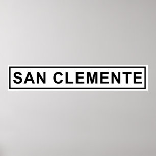 San Clemente-Zug-Zeichen-Plakat Poster