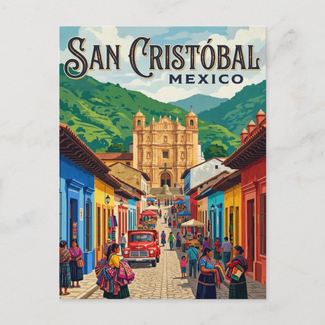 San Cristóbal de las Casas Mexiko Postkarte (Vorderseite)