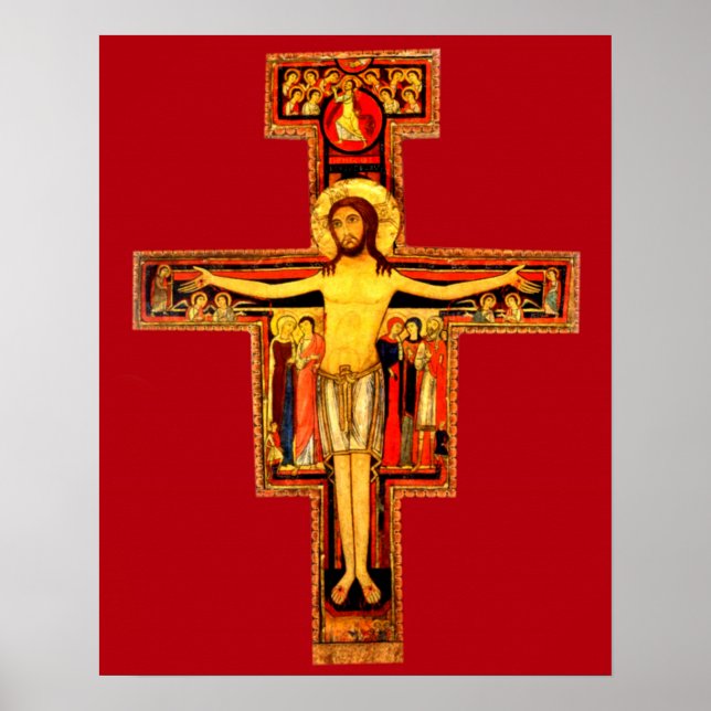 San Damiano Crucifix St. Frances of Assisi Katholi Poster (Vorne)