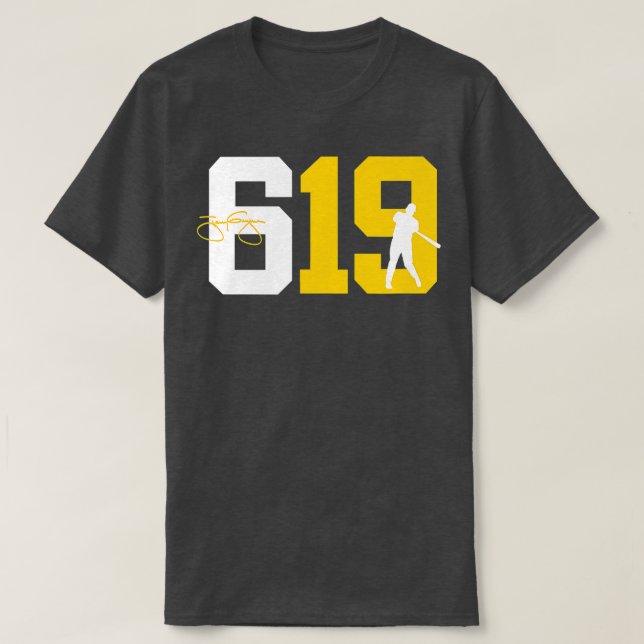 San Diego 619 Gebietscode Baseball Inspiriert T-Shirt (Design vorne)