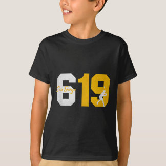San Diego 619 Vintag 90er Baseball Player Silhouet T-Shirt