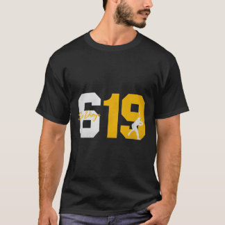 San Diego 619 Vintag 90er Baseball Player Silhouet T-Shirt