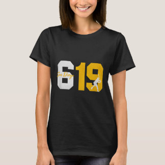 San Diego 619 Vintage 90er Baseballspieler Silhoue T-Shirt