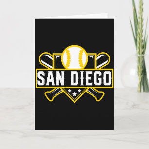 San Diego Baseball Home Plate gekreuzte Schläger T Karte