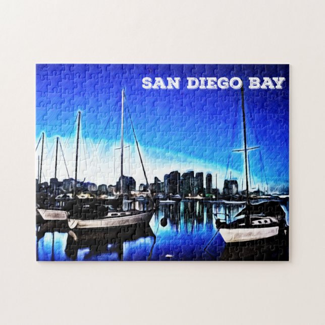 San Diego Bay California Pacific Ocean Port Boote Puzzle (Horizontal)