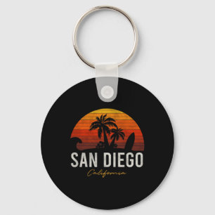 San Diego Beach California Palmen Urlaub Surf Schlüsselanhänger