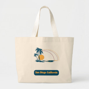 San Diego Beach Szene Jumbo Stoffbeutel