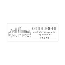 San Diego | Benutzerdefinierte Adresse Permastempel